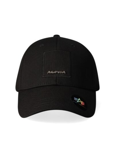 B.cause Alpha Industries Label Peak Cap-Black